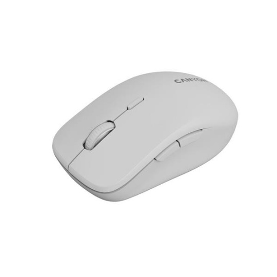 Canyon MW-12, 2v1 bezdrôtová optická myš Bluetooth / 2.4 GHz, tichá, 6 tlačidiel, 800/1200/1600/2400 DPI, šedá