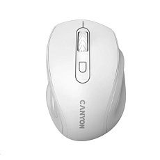 Canyon OnClick 20, Wireless 2.4GHz optická myš, tichá, 6 tlačidiel, 1.600 dpi, akcelerácia 8G, biela