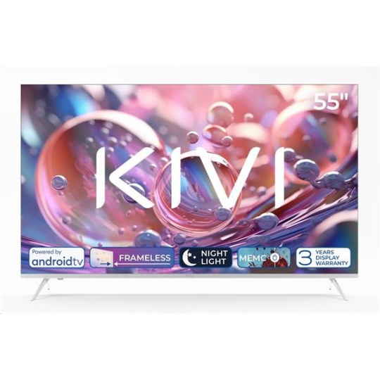 KIVI TV 55U760QW, 55" (139cm), HD LED TV, AndroidTV 11, White, 3840x2160, 60 Hz,2x8W, 33 kWh/1000h ,HDMI ports 2 KIVI TV 55U760QW, 55" (139cm), HD LED TV, AndroidTV 11, White, 3840x2160, 60 Hz,2x8W, 33 kWh/1000h ,HDMI ports 2