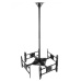 ONKRON Ceiling TV Mount Bracket Height Adjustable for two 32 to 55 Inch LED LCD TVs, Black