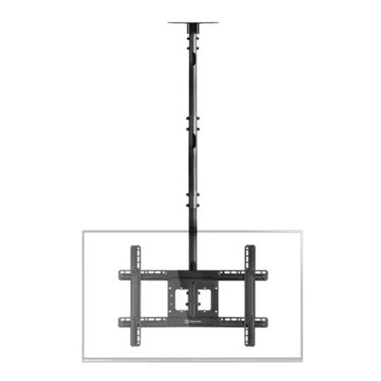 ONKRON Ceiling TV Mount Bracket Height Adjustable for 32 to 80 Inch LED LCD TVs, Black