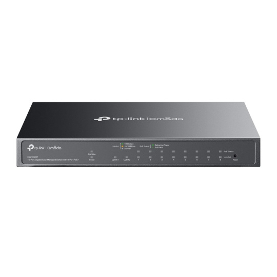 TP-LINK "Omada 10-Port Gigabit Easy Managed Switch with 8-Port PoE+PORT: 8× Gigabit PoE+ Ports, 1x Gigabit Non-PoE Port