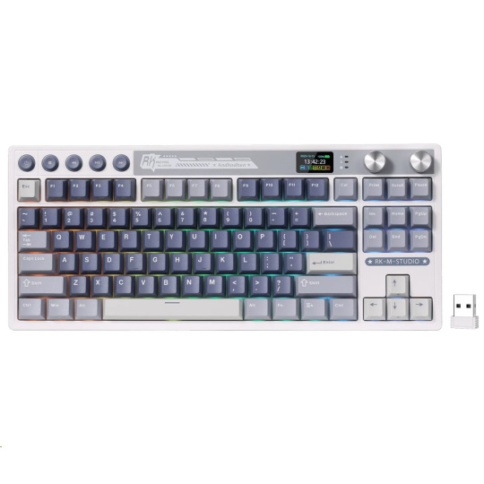 ROYAL KLUDGE RK M87 Ocean Blue Gaming Keyboard Beige switch ROYAL KLUDGE RK M87 Ocean Blue Gaming Keyboard Beige switch