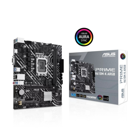 ASUS PRIME H610M-K ARGB soc 1700 H610 DDR5 mATX M.2 HDMI D-Sub