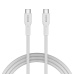 Canyon OnWire CCAP60CL, 1 m, kábel nab. a synchr., USB-C / USB-C, 60W PD, 480Mbps, opletený, biely