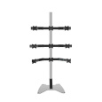 ONKRON Freestanding TV Stand Mount Arm for 9 Screens 18"-26" Tilting Adjustable, Silver