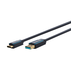 ROLine Kábel USB 3.0 AM/CM (3.1 Typ C) 1m, Super Speed (Power Delivery 20V5A) gen.2, modrý, Clicktronic ROLine Kábel USB 3.0 AM/CM (3.1 Typ C) 1m, Super Speed (Power Delivery 20V5A) gen.2, modrý, Clicktronic