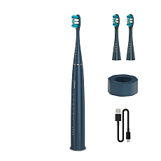 AENO sonická zubná kefka DB10N, tmavomodrá, 5 módov, 3 náhradné hlavice, batéria 1400 mAh, 48600 ot/min, 90 dní bez nab.