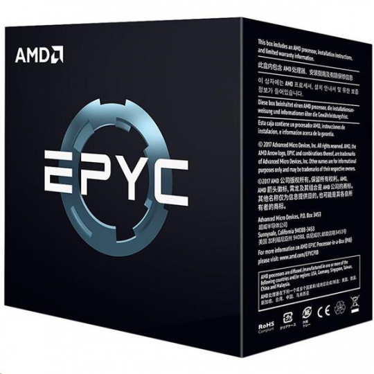 AMD CPU EPYC 7002 Series 8C/16T Model 7252 (3.1/3.2GHz Max Boost,64MB, 120W, SP3) Box