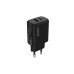 Canyon OnCharge 200, univerzálna nabíjačka do steny, 1x USB-C + 1x USB-A, PD 20W, čierna