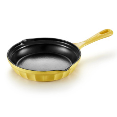BUYDEEM Liatinová panvica 21 cm, model CP542, Farba žltá BUYDEEM Liatinová panvica 21 cm, model CP542, Farba žltá