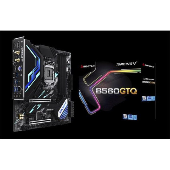 Biostar Main board B560GTQ soc 1200, DDR4, mATX, HDMI, DP, DVI