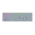 Canyon HKB-W11, 2v1 bezdrôtová klávesnica, vodeodolná, 12 multim. kláves, RGB podsv, plnoh. veľkosť, štíhla, SK/CZ, šedá