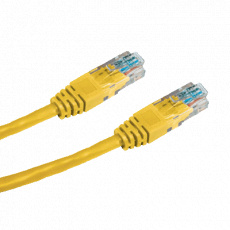patch kábel Cat5E, UTP - 1m , žltý