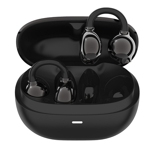 Canyon TWS-14, True Wireless BT slúchadlá za ucho (open-ear-clip), USB-C nabíjanie, nabíjacie puzdro, čierne