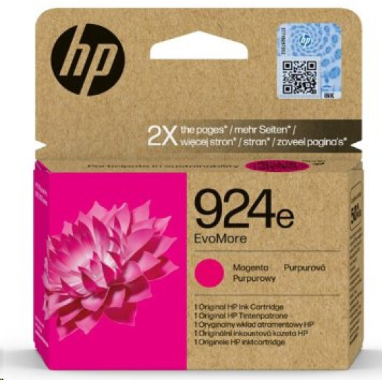 HP 924e EvoMore Magenta Original Ink Cartridge, 800str.