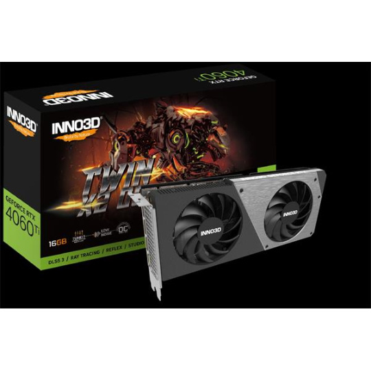 INNO3D GeForce RTX 4060TI Twin X2 OC 16GB/128bit, GDDR6X, HDMI, 3xDP