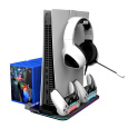 Canyon CS-51, multifiukčný stojan pre PS5 Slim, s chladením, nabíjanie 2 x gamepad, čierny