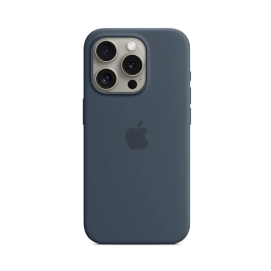 Apple iPhone 15 Pro Silicone Case with MagSafe - Storm Blue