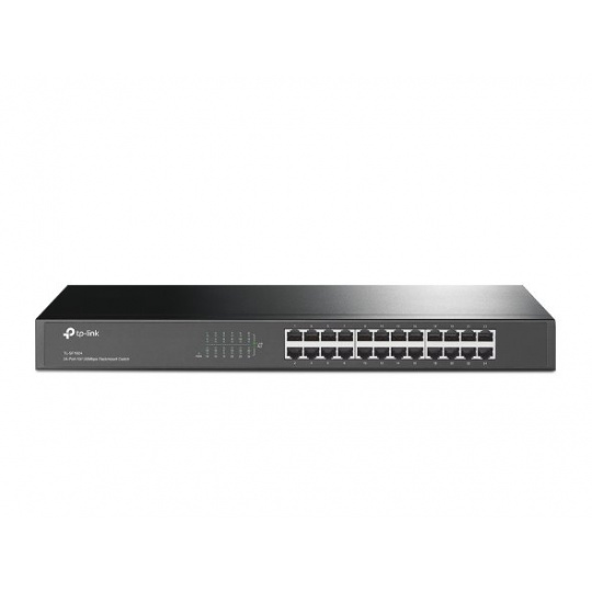 TP-LINK TL-SF1024 24-Port 10/100M Switch, 24 10/100M RJ45 Ports, 1U 19-inch Rack-mountable Steel Case