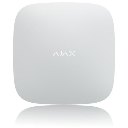 Ajax Hub White - Centrální ovládací panel v bílém provedení; podpora až 50 uživatelů a 100 komponentů; 9 nezávislých skupin (podsy