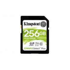256 GB .SDXC karta Kingston Canvas Select Plus SD Class 10 UHS-I (r100MB/s, w100MB/s)