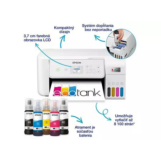 Epson EcoTank L3366 A4 color MFP, USB, WiFi Epson EcoTank L3366 A4 color MFP, USB, WiFi