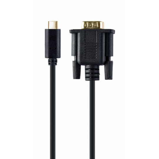 Gembird kábel USB-C (M) na VGA (M), 2 m, blister, čierny