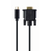 Gembird kábel USB-C (M) na VGA (M), 2 m, blister, čierny