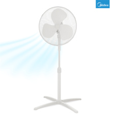 Stand fan, 40cm, 40W, 3 speeds, mechanical, 55-65 dB, Adjustable height 120cm Stand fan, 40cm, 40W, 3 speeds, mechanical, 55-65 dB, Adjustable height 120cm