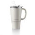 BUYDEEM Termo hrnček so slamkou 700 ml, model DS57, farba ovsená biela