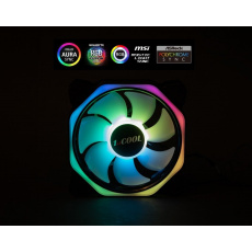1stCOOL AURA EVO ARGB Hexagon 2, 120mm ventilátor 1stCOOL AURA EVO ARGB Hexagon 2, 120mm ventilátor