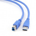 Gembird kábel USB 3.0 (AM) na USB 3.0 (BM), 3 m, modrý