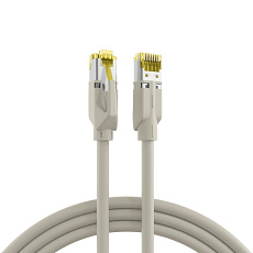 S/FTP (PiMF) Patchkábel LSOH 7.5m cat.6a, sivý, Cu, Dätwyler 7702 Flex s TM31