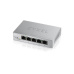 ZyXEL GS1200-5HP, 5-port Desktop Gigabit Web Smart switch: 5x Gigabit metal, 4x PoE (802.3at, 30W), PoE Power budget 60W