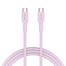 Canyon OnWire CCAP60CL, kábel nab. a synchr., USB-C / USB-C, 60W PD, 480Mbps, opletený, 1 m, ružový Canyon OnWire CCAP60CL, kábel nab. a synchr., USB-C / USB-C, 60W PD, 480Mbps, opletený, 1 m, ružový