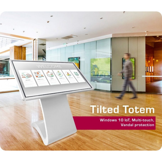 Prestigio DS Indoor 43” tilted totem (Slim), FHD: 1920x1080, 10 touch, OS WIN10, DS SW