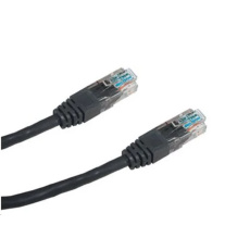 patch kábel Cat5E, UTP - 0,25m , čierny