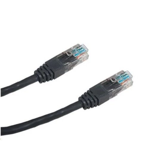 patch kábel Cat5E, UTP - 0,25m , čierny
