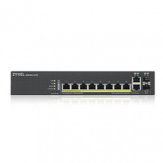 GS2220-10HP,EU region,8-port GbE L2 PoE Switch with GbE Uplink (1 year NCC Pro pack license bundled)