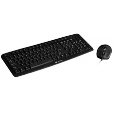 Canyon CNE-CSET1-UK/US sada, klávesnica, USB, plnohodnotná. EN, vodeodolná + optická myš 1.000 dpi,, čierne 