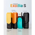 256GB Portable USB 3.2 Gen 1 DataTraveler Exodia S (Black/Orange)
