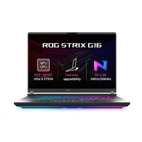 ASUS ROG Strix G16 G615LM-NEBULA062W, Ultra 9-275HX, 16.0˝ 2560x1600 WQXGA, RTX 5060/8GB, 32GB, SSD 1TB, W11H