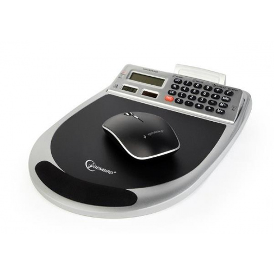 Gembird USB combo mouse pad with a built-in 3port hub, memory card reader, calculator and thermometer