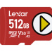 512GB Lexar® PLAY microSDXC™ UHS-I cards, up to 150MB/s read