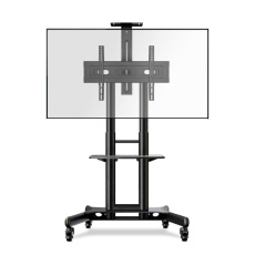 ONKRON Mobile TV Stand TV Cart for 32”–55” screens Height Adjustable TV Trolley, Black