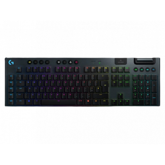 G915 LIGHTSPEED Wireless RGB Mechanical Gaming Keyboard – GL Clicky - CARBON - US INT'L - 2.4GHZ/BT - N/A - INTNL - CLICKY SWITCH