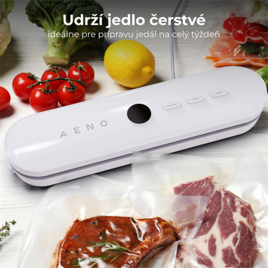 AENO Vákuovacka VS3: 85W, 70kPa, Režim suchého/vlhkého utesnenia, 4 režimy, Vac+Seal, Seal, Pulse, Max.šírka sáčku 30 c