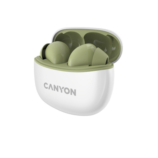 Canyon TWS-5, True Wireless Bluetooth slúchadlá do uší, nabíjacia stanica v kazete, zelené