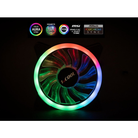 1stCOOL AURA EVO ARGB Dual RING 12cm